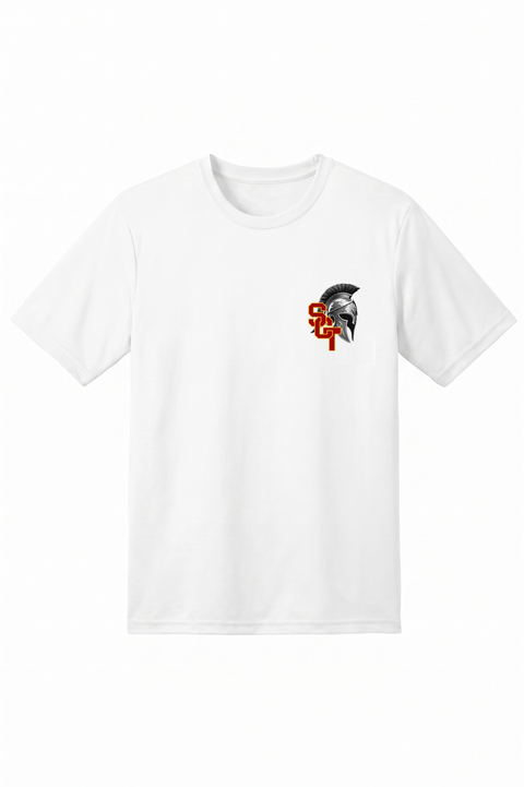 Siskiyou Trojans Men's Short Sleeve Performance Crew – White