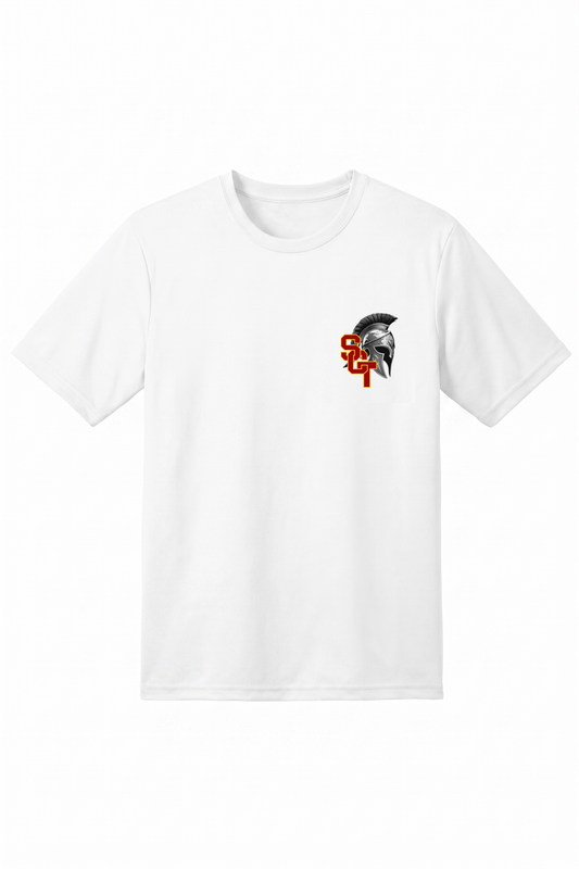 Siskiyou Trojans Men's Short Sleeve Performance Crew – White