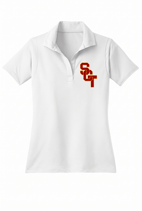 Siskiyou Trojans Ladies Sport-Tek Polo – White