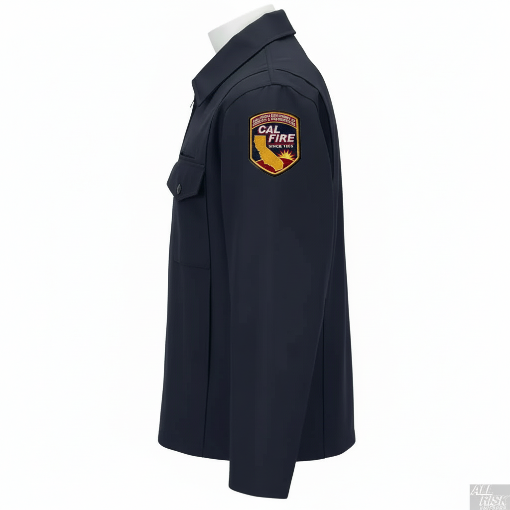 Side angle with correct CAL FIRE patch