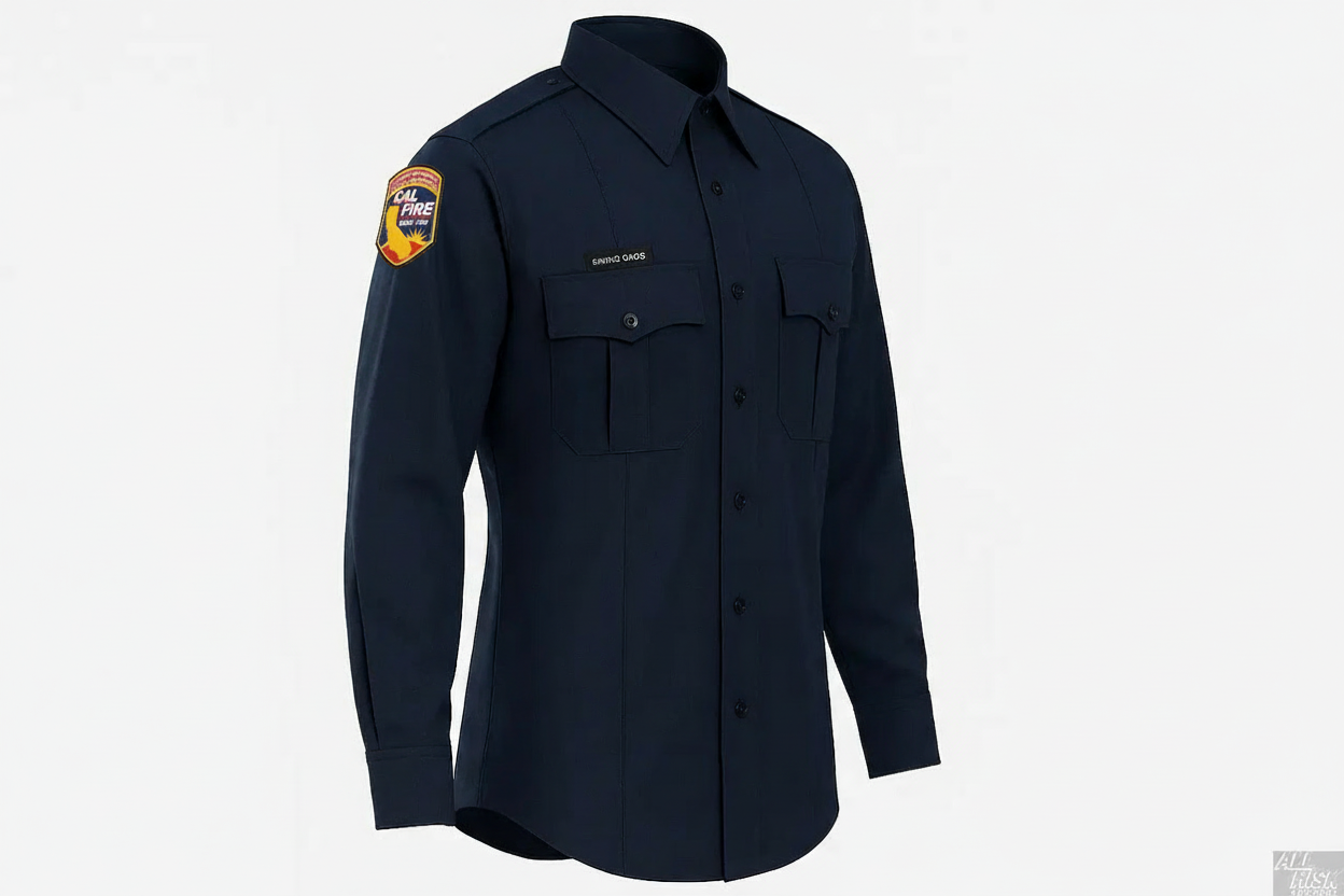 CAL FIRE Flying Cross 100% Long Sleeve Wool Shirt
