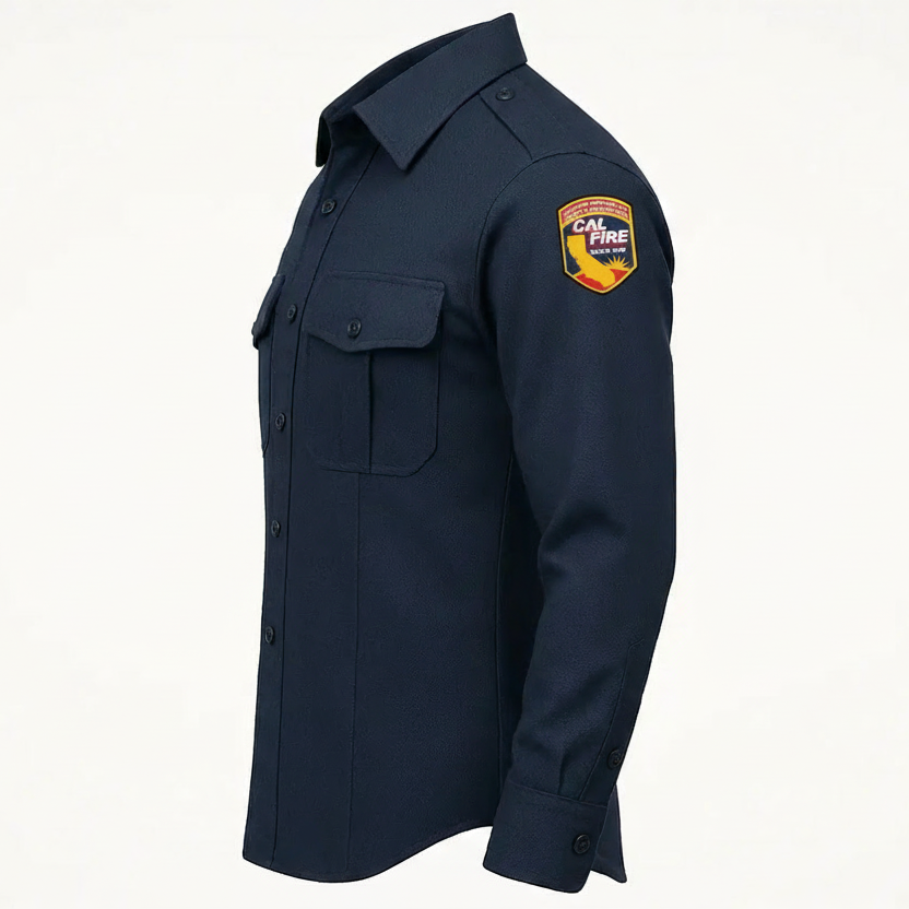 CAL FIRE Flying Cross 100% Long Sleeve Wool Shirt