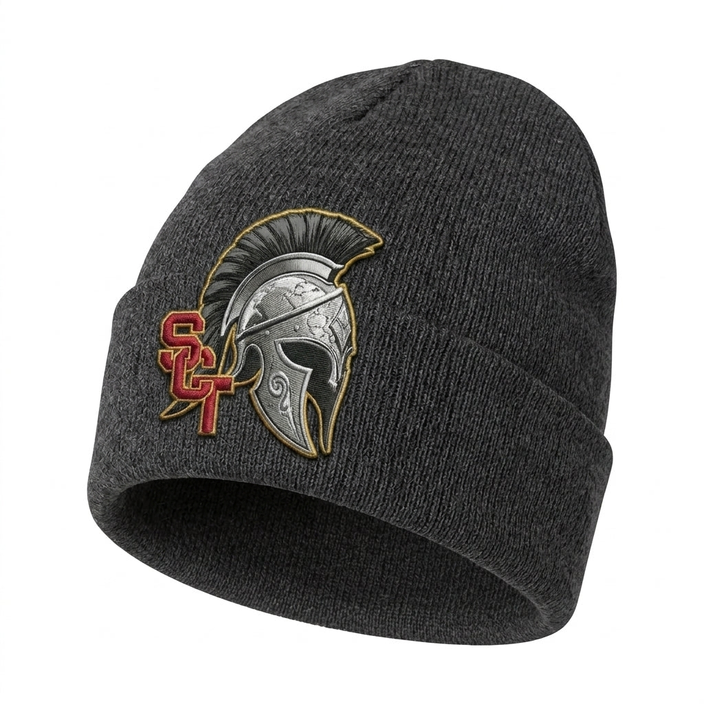 Siskiyou Trojans siskiyou trojans short beanie Dark Gray side