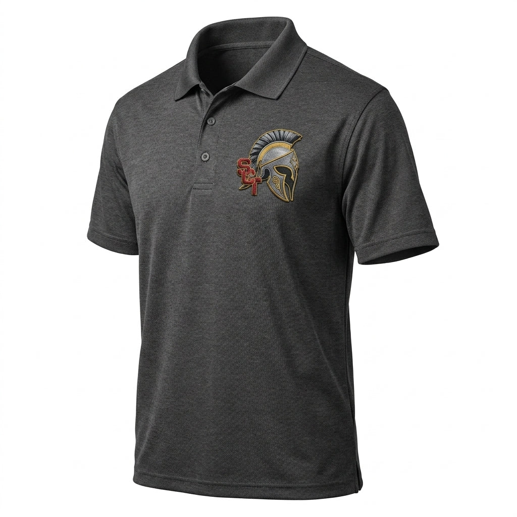 Siskiyou Trojans siskiyou trojans mens performance sport shirt Dark Gray side