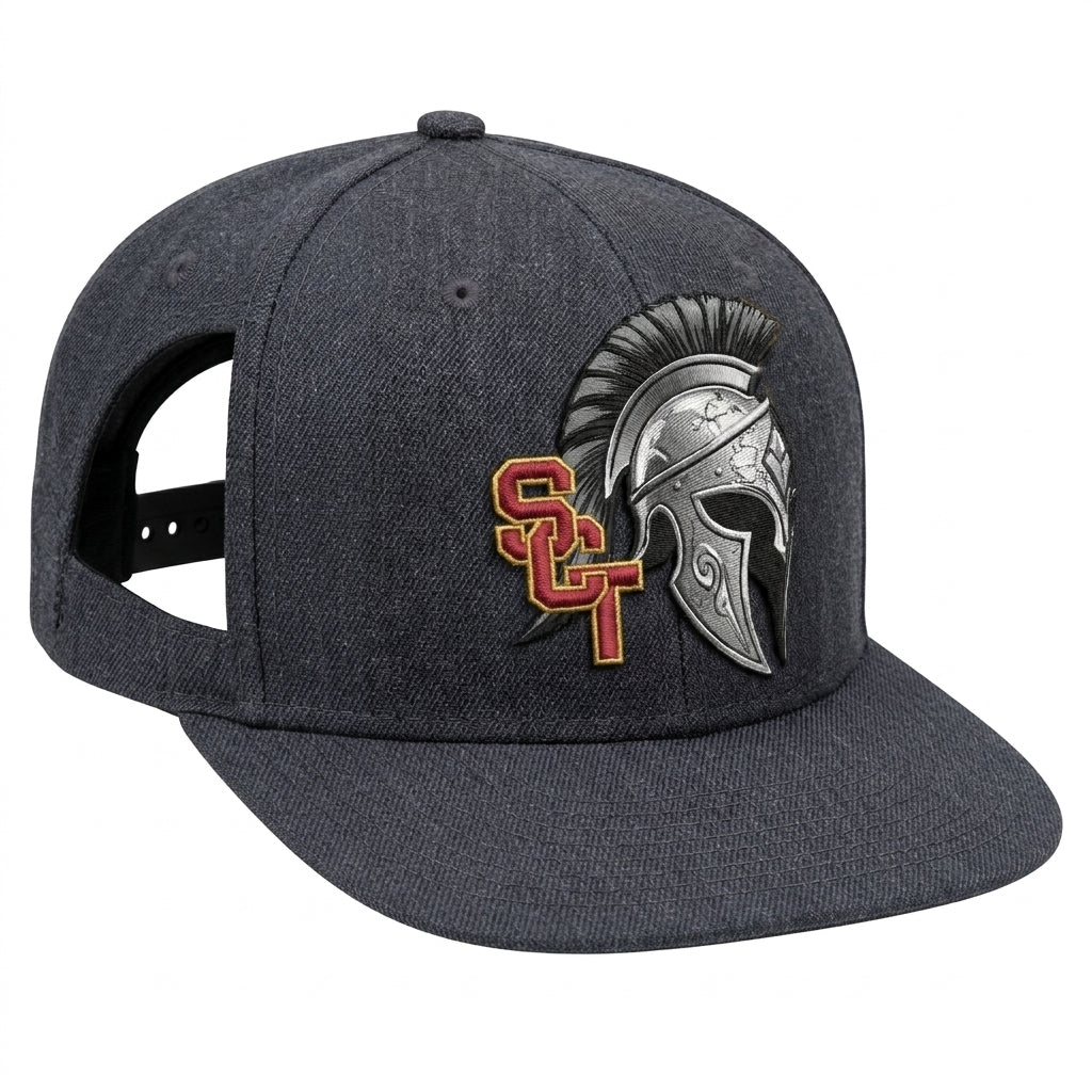 Siskiyou Trojans snapback-6panel-mid Dark Gray side