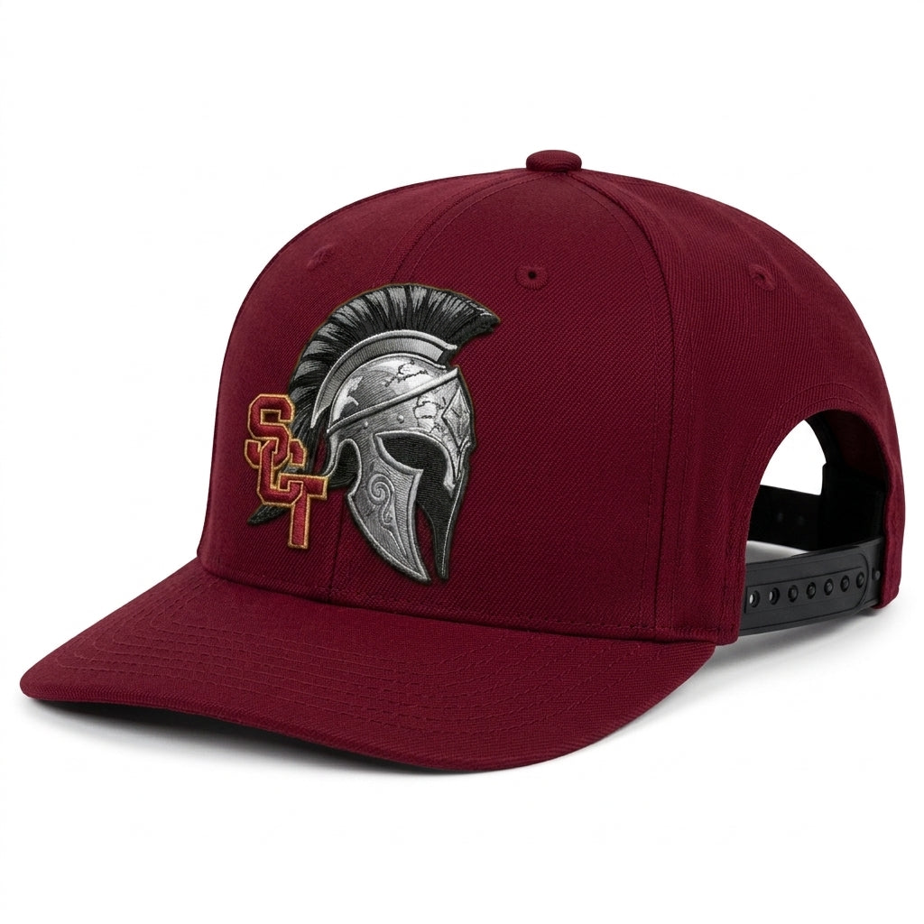 Siskiyou Trojans snapback-5panel-pro Crimson side