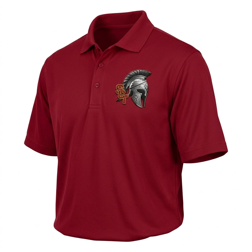 Siskiyou Trojans siskiyou trojans mens performance sport shirt Crimson side
