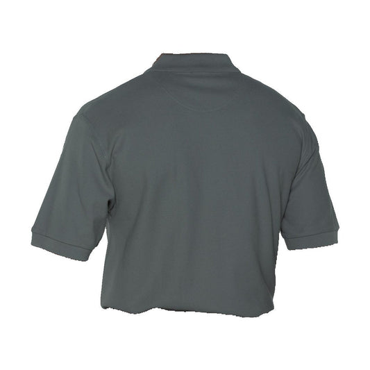 COS Mens Performance Polo - charcoal gray, back view