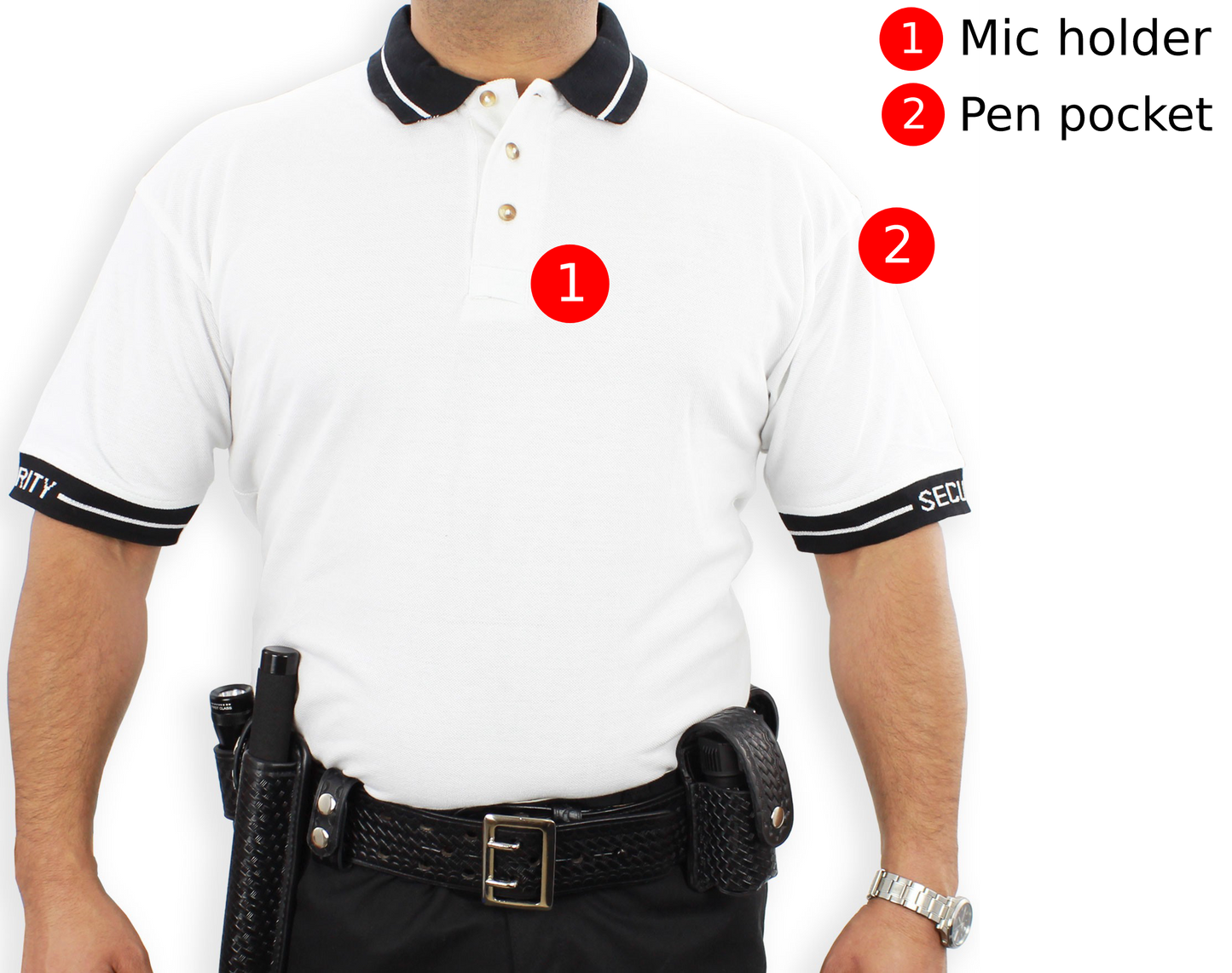 Poly Cotton Short Sleeve Security ID Polo Shirt