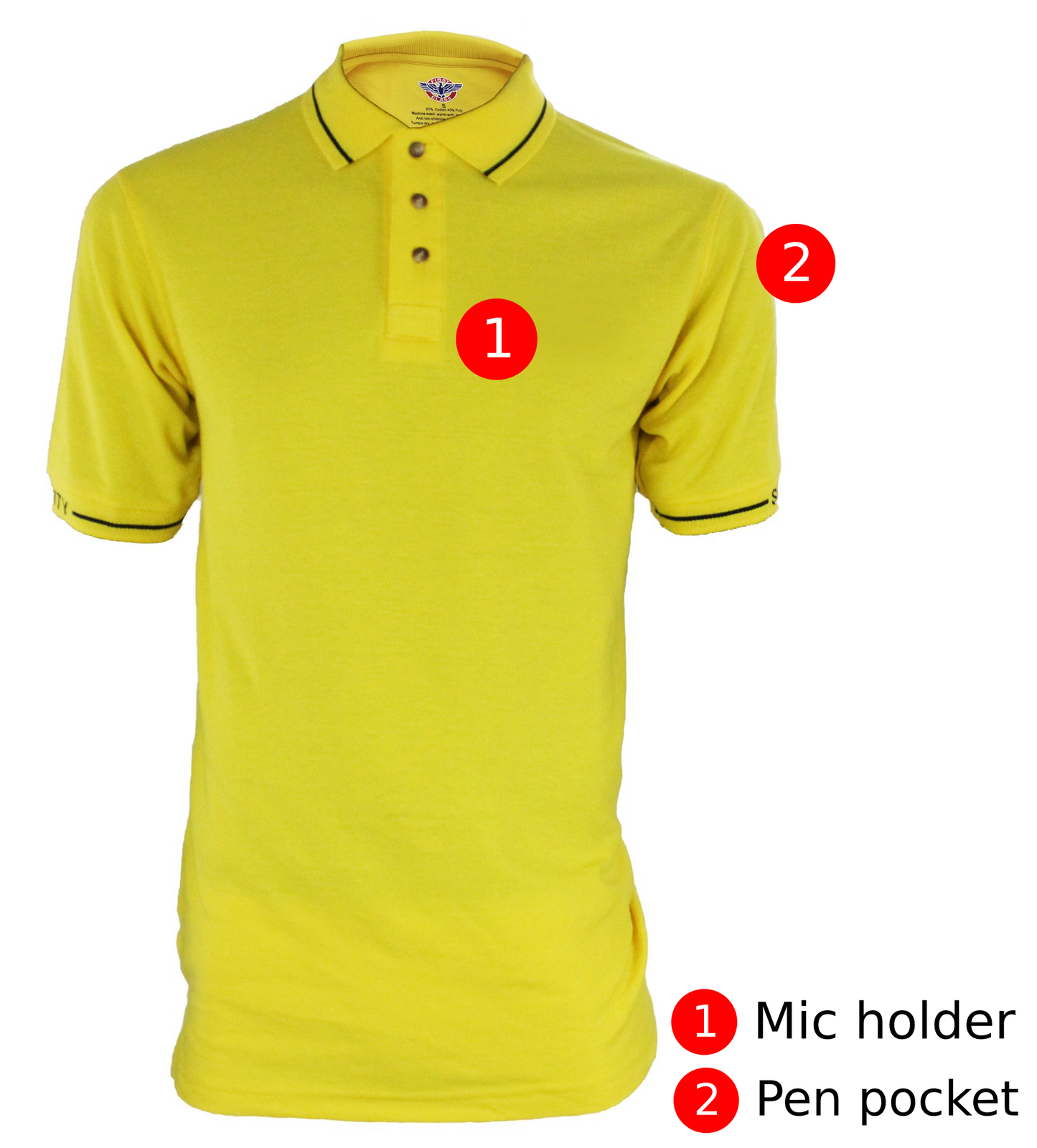 Poly Cotton Short Sleeve Security ID Polo Shirt