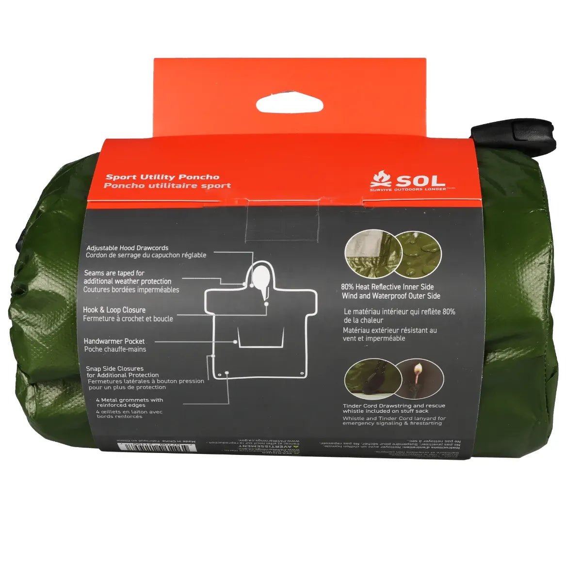 Survive Outdoors Longer® Sport Utility Poncho By Adventure Ready Brands® – OD Green