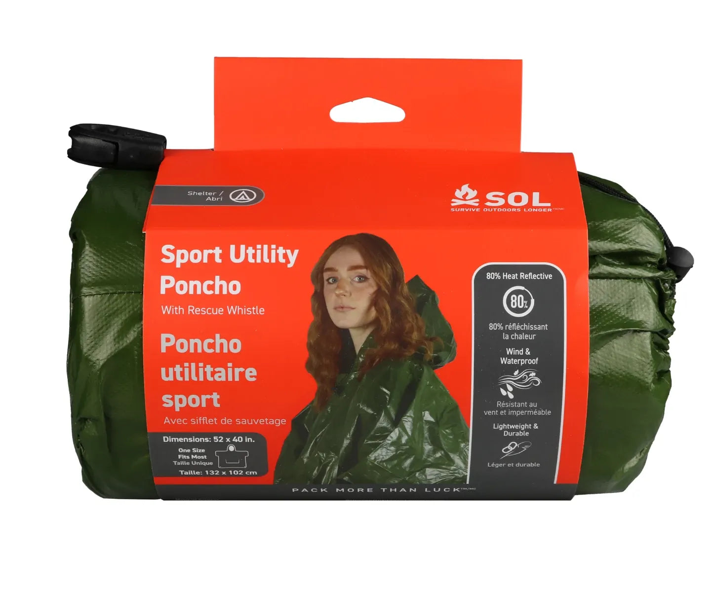 Survive Outdoors Longer® Sport Utility Poncho By Adventure Ready Brands® – OD Green