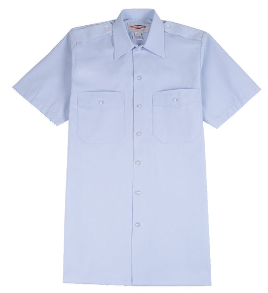 Sinatra Women's Transit 65/35 PolyCotton Short Sleeve Uniform Shirts (Light Blue)