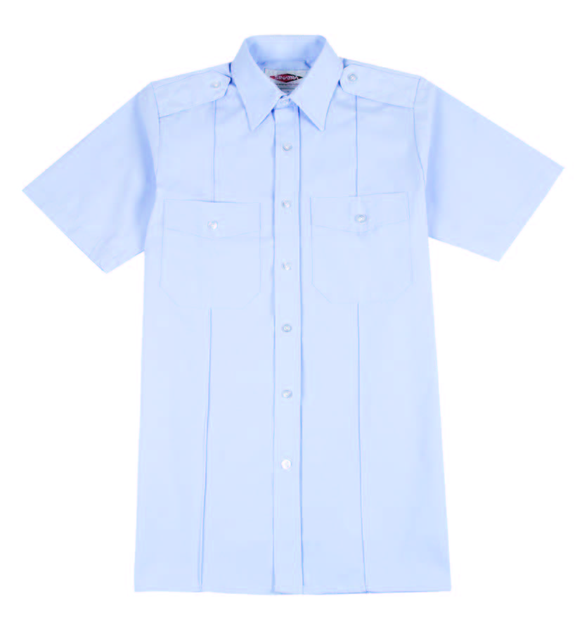 Transit Stitched Military Creased 65/35 PolyCotton Uniform Short Sleeve Shirt