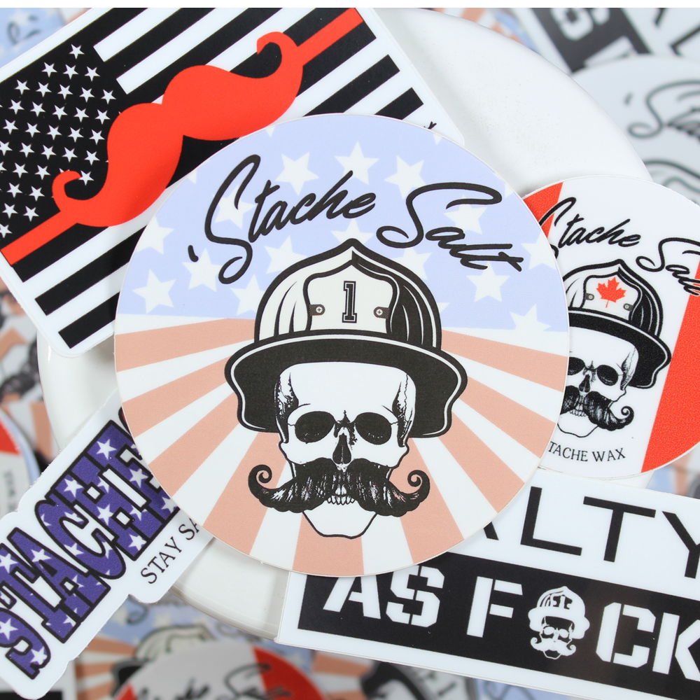 2" Round Salty Helmet Stickers
