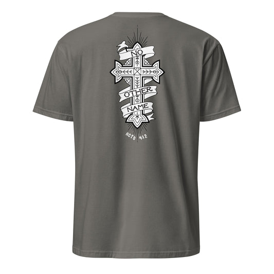 Stache Salt No Other Name Tee in Charcoal — back view