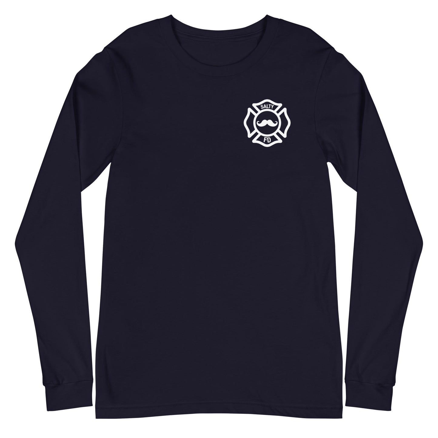 Stache Salt Salty FD Long Sleeve Tee in Navy — front view