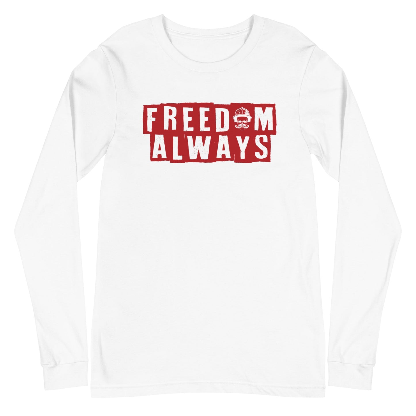 Stache Salt Freedom Always Long Sleeve Tee in White — front view