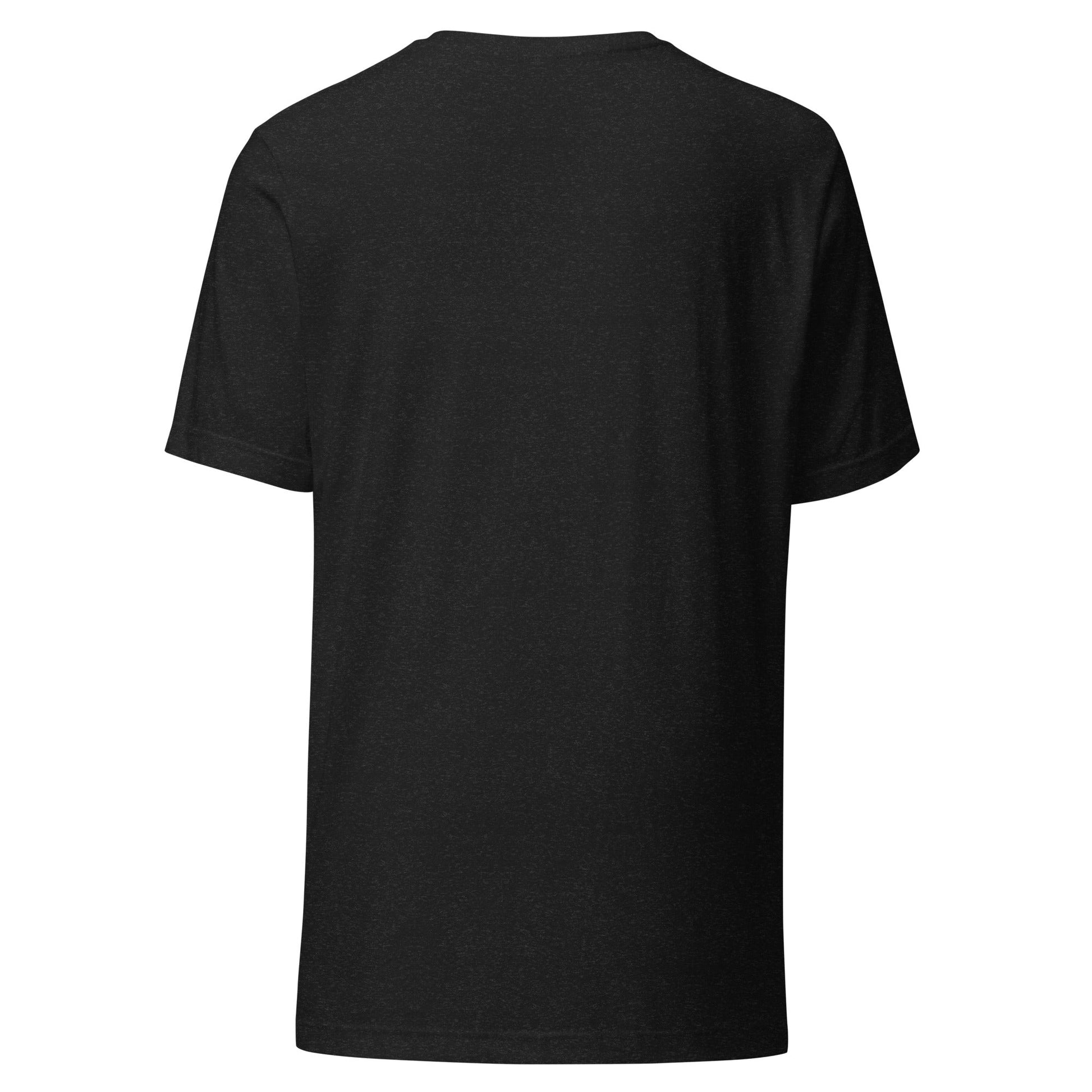 'Stache Wars Tee in Black Heather — back view
