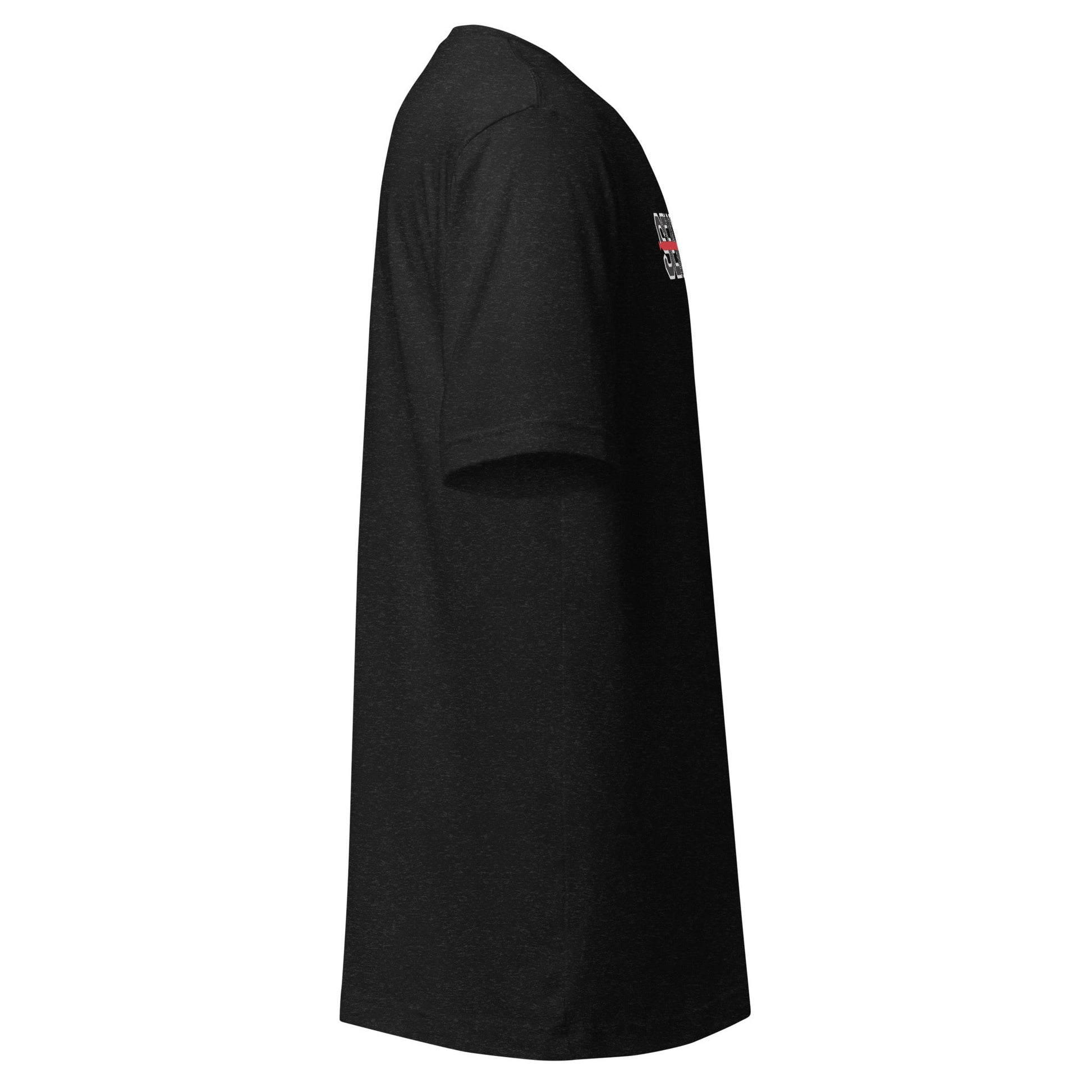 Stache Salt Send Me Tee in Black Heather — side view (2)