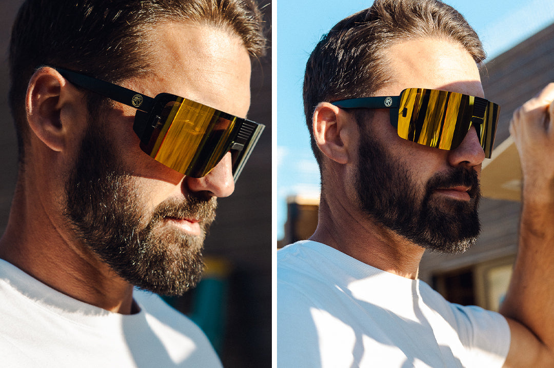 Heat Wave Visual Vector Gold sunglasses view 4