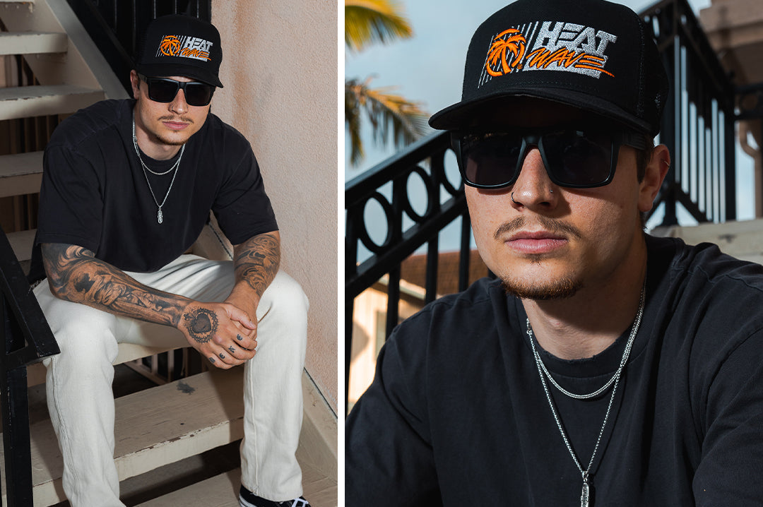 Heat Wave Visual VISE Black Frame - BLACK Emblem Black Lens sunglasses view 3