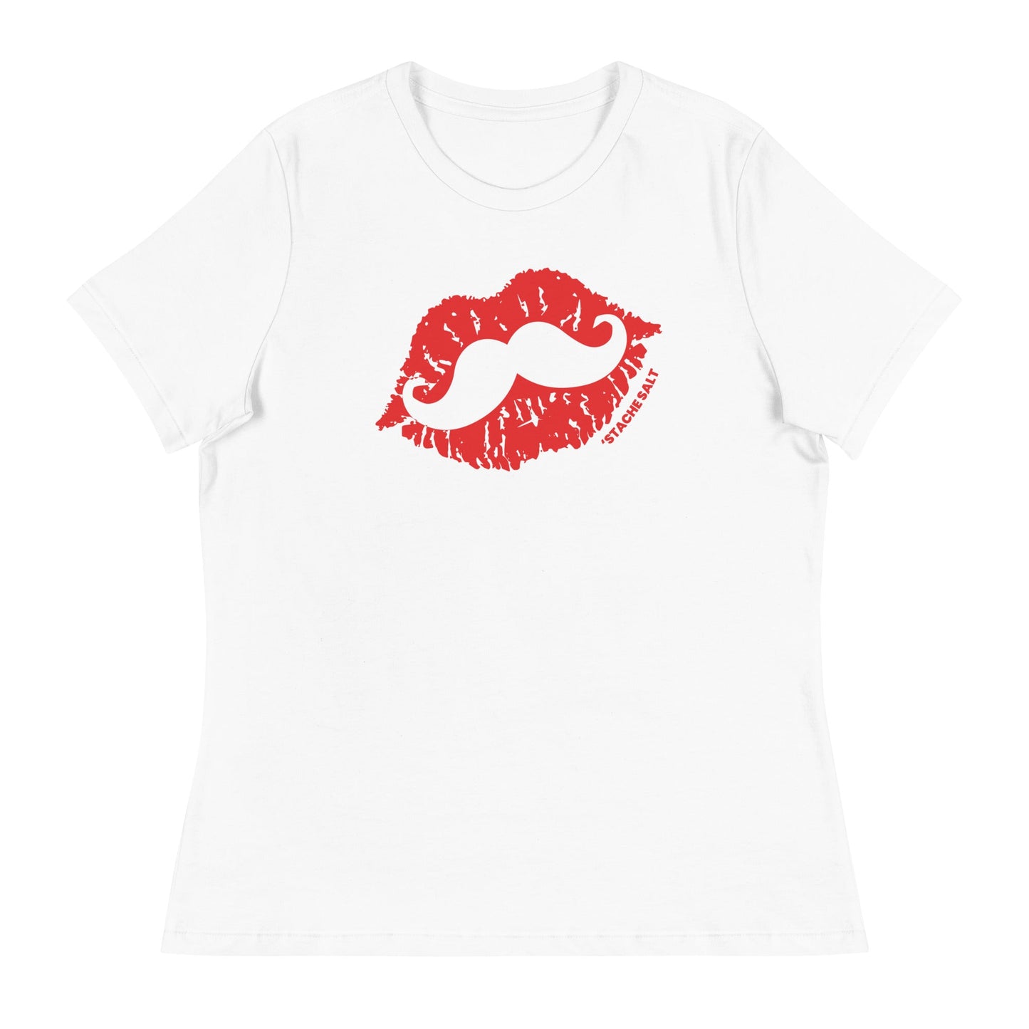 Stache Salt Sweet & Salty Ladies Relaxed T-Shirt in White — front view