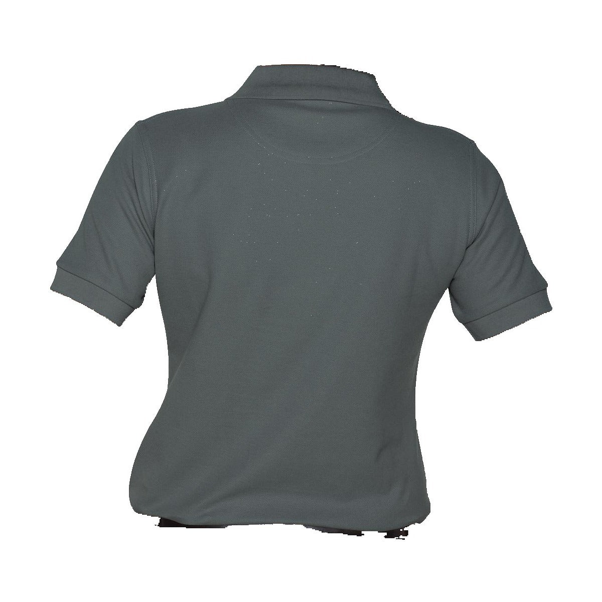 COS Womens Performance Polo - isolated charcoal gray - back view
