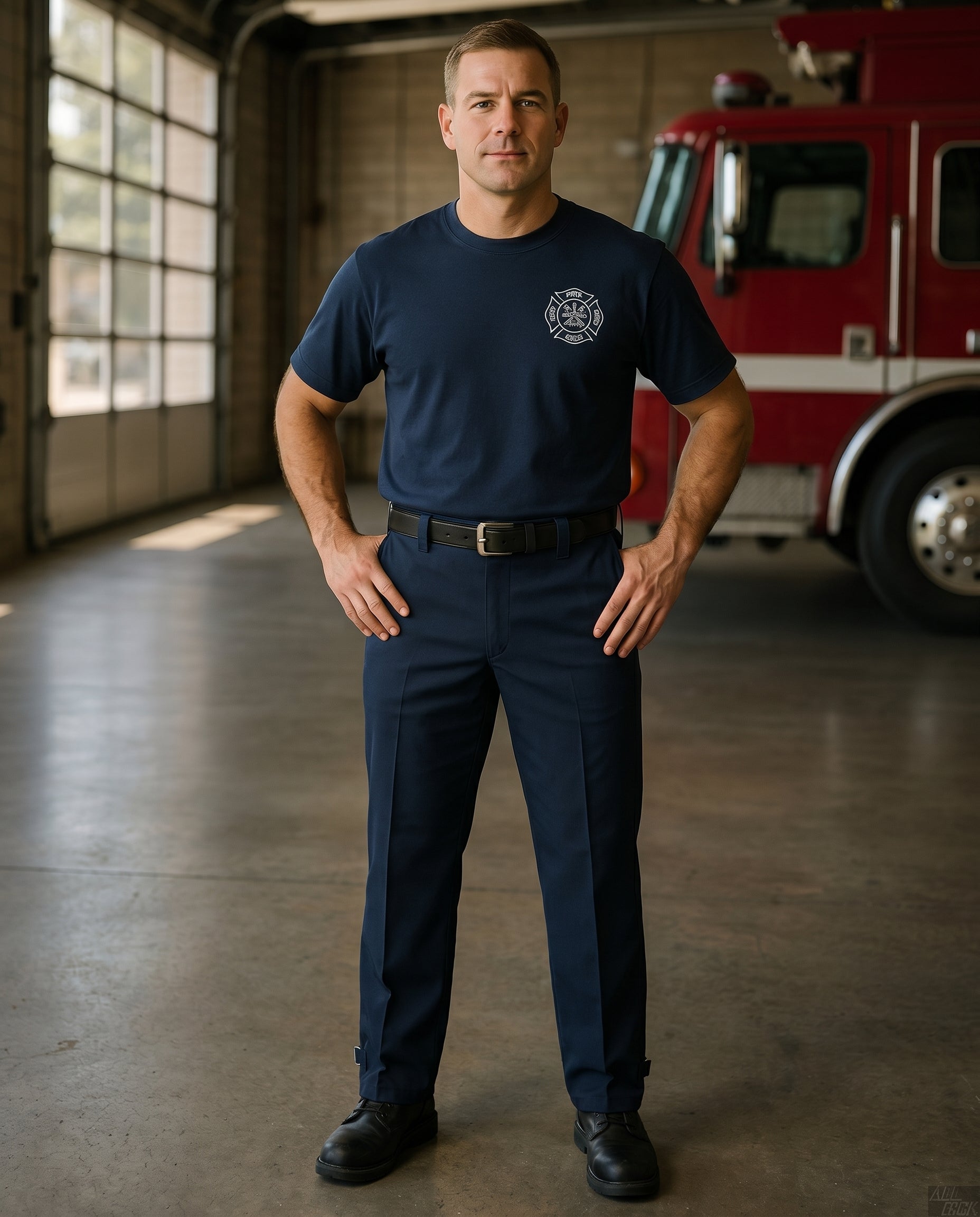 Firefighter Wearing WorkRite Nomex Pants