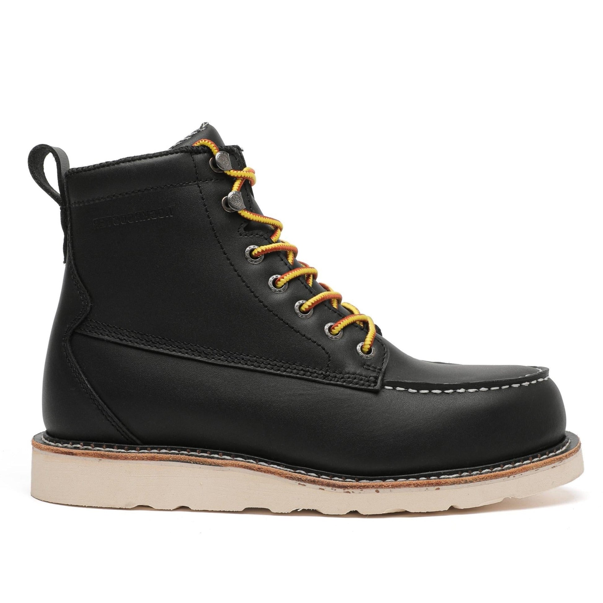 ROCKROOSTER Trinidad Men's 6 inch Black Steel Toe Wedge Work Boots VAP2301 (3)