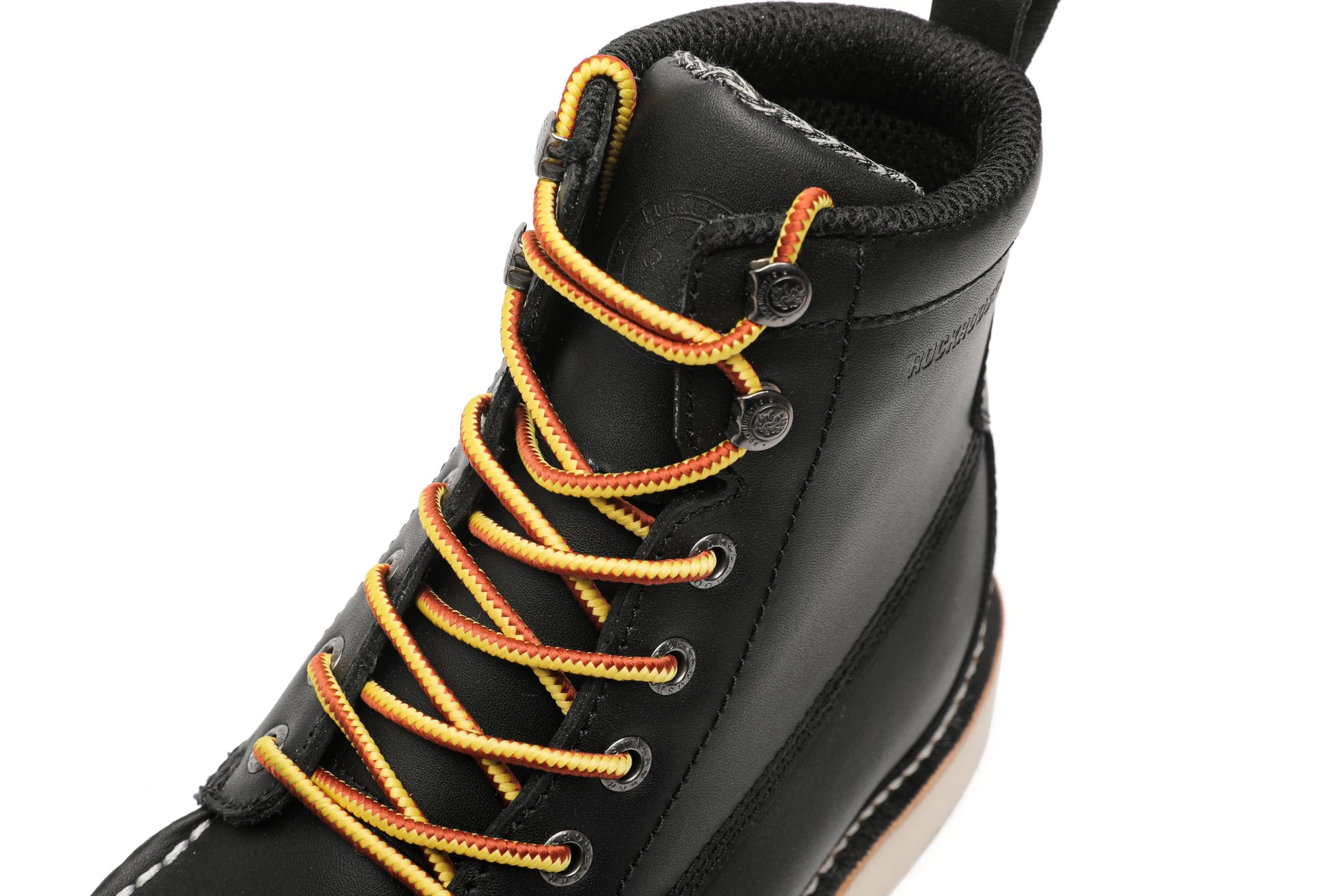 ROCKROOSTER Trinidad Men's 6 inch Black Steel Toe Wedge Work Boots VAP2301 (7)