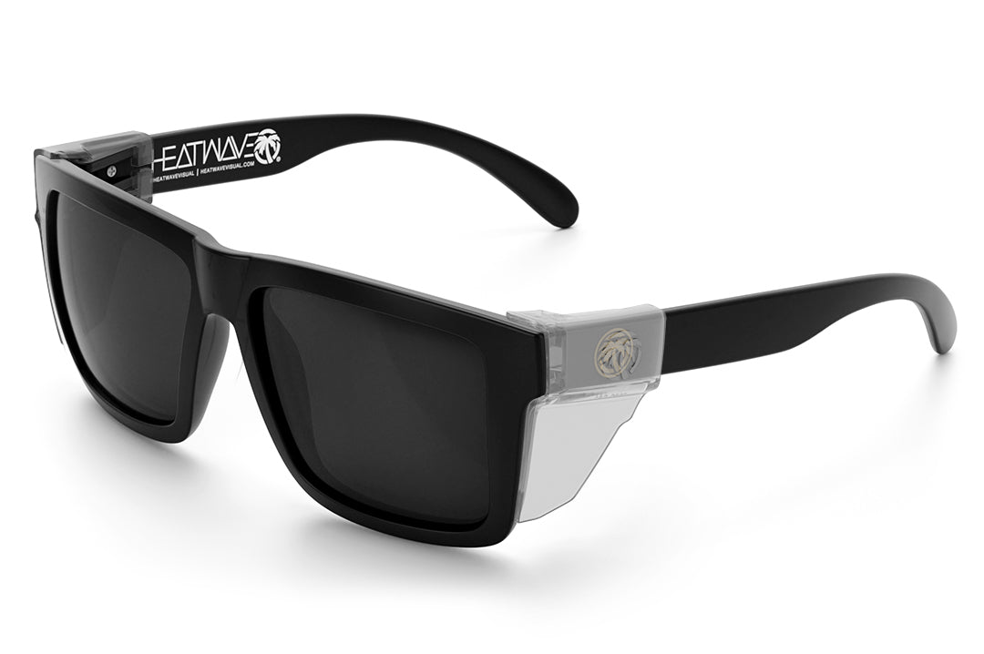 Heat Wave Visual XL VISE - GOLD EMBLEM Black Lens sunglasses view 3