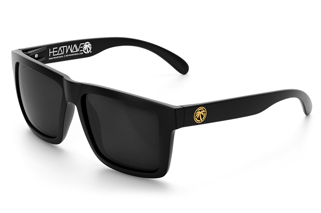 Heat Wave Visual XL VISE - GOLD EMBLEM Black Lens sunglasses view 1