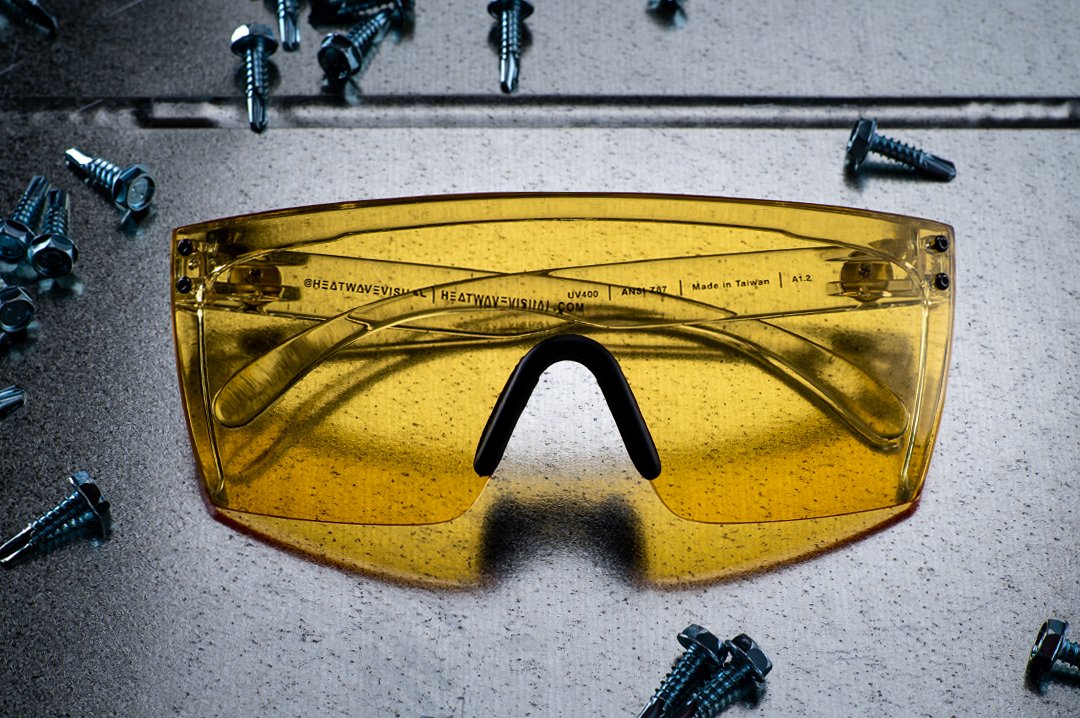 Heat Wave Visual Lazer Face Glasses HI-VIS YELLOW sunglasses view 5